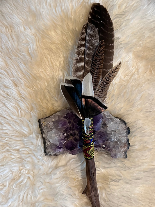 Aquarius Moon Smudge Wand  - Stags Horn