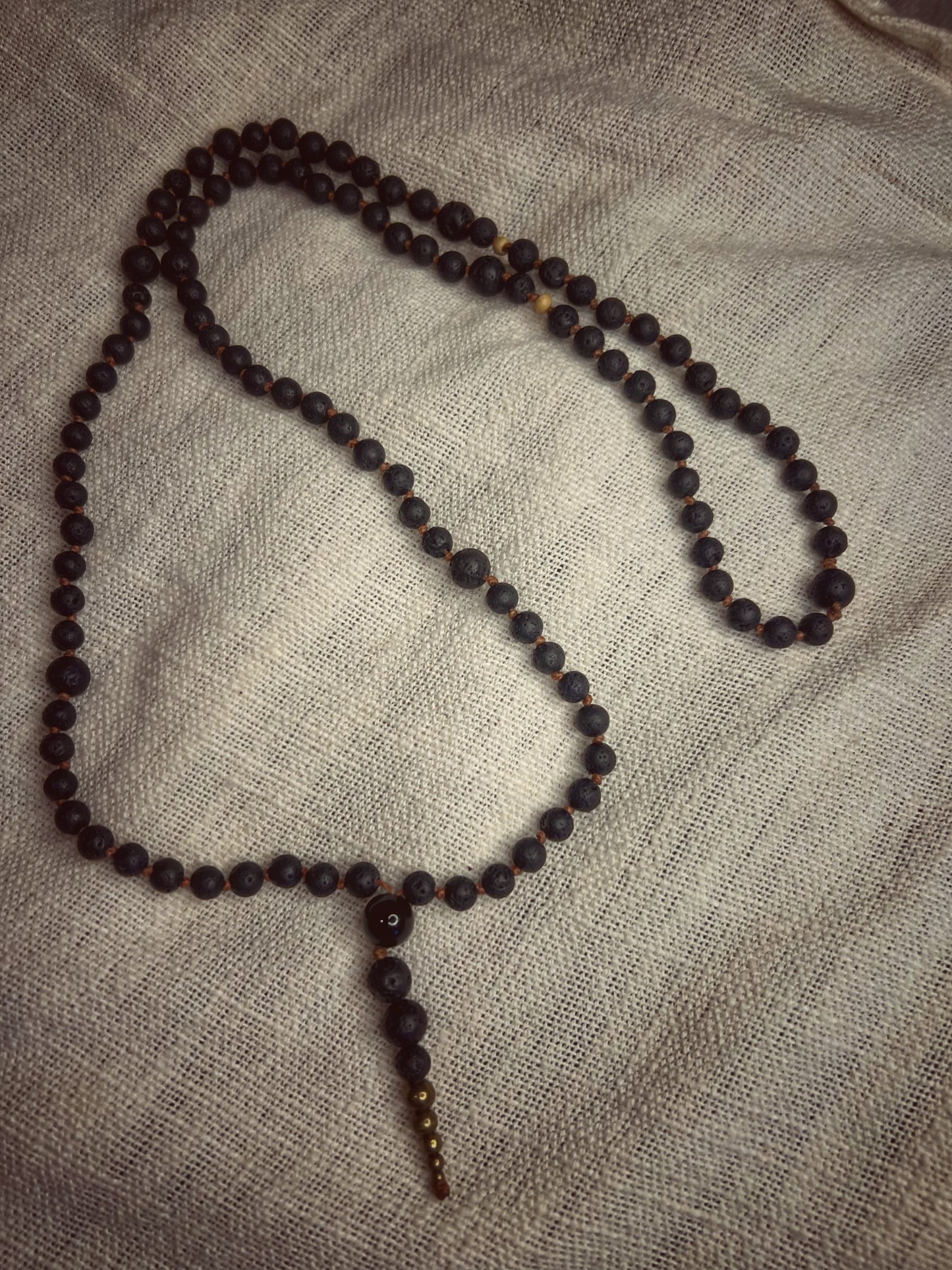 Lava Stone Mala and Braclet