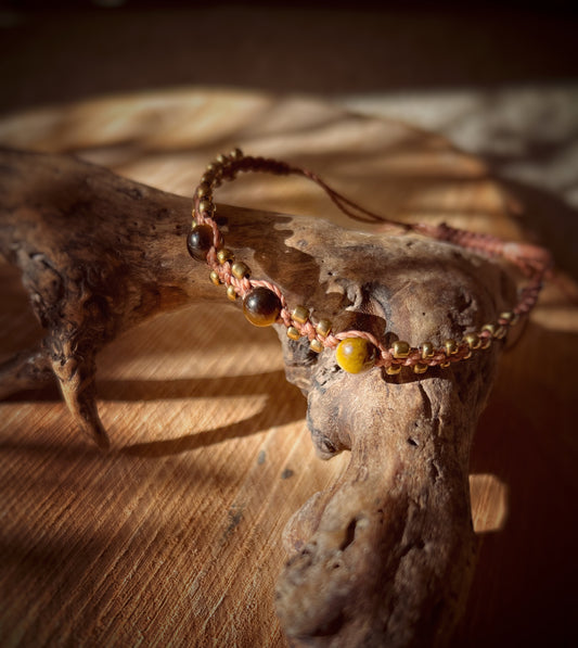 Tigers eye and Lava Stone Bracelet